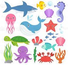 Ocean Animal Clipart Sea Animals Clip Art Marine Life Etsy Animal Clipart Mermaid Wallpapers Marine Life Art