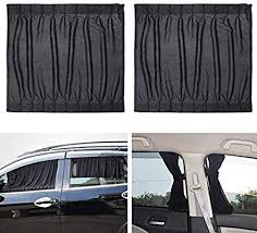 Amazon Com Winomo 2pcs Side Window Car Sunshades Car Curtains Uv Sunshade Drape Window Shield Black Automotive Car Window Curtains Car Window Side Window