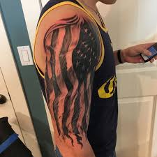 Black American Flag Tattoo Pin On Finished Tattoos And Art