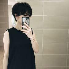 大人ショートになりました baila 黒髪ボブのヘアスタイル 髪型 ショート黒髪 ボブ 黒髪