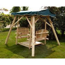 A backyard canopy provides more than shade from the summer sun. Glider Swing Set Ideas On Foter