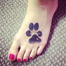 Paw tattoos are also considered as the dog prints. Pin By Brianne Calvo On Tattoos Foot Tattoos Tattoos Print Tattoos