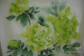 It elevates your spirit, which is going to make. Green Flower 001 Painting By Dongling Sun