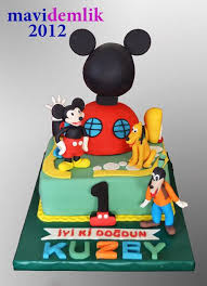 Mavi Demlik Mutfagi Izmir Butik Pasta Kurabiye Cupcake Tasarim Seker Hamurlu Kur Kuzey In Mickey Mouse Ve Club House Li Pastasi Cupcake Pasta Pastalar