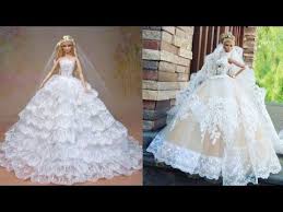 Diy Barbie Elbise Yapimi Dikissiz Gelinlik Nasil Yapilir 5 Dakikada Hallet Barbie Kendin Yap Youtube 2020 Elbise Yapimi Barbie Barbie Giysileri