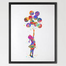 Banksy's street art | highlights. Amazon Com Dignovel Studios 8x10 Banksy Girl With A Balloon Watercolor Illustration Art Print New Baby Gift Baby Shower Nursery Decor Kids Art Wedding Birthday Gift N179 Posters Prints