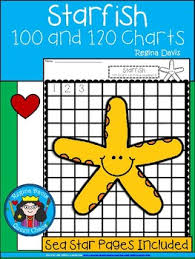 a sea star or starfish numbers 100 and 120 chart