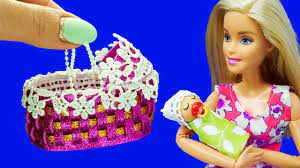 Barbie Doll Baby Set Diy Barbie Hacks How To Make Miniature Crafts Barbie Dolls Diy Doll Diy Crafts Barbie Diy