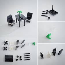 Table And Chairs Instructions Blue Striped House Moc Lego Furniture Lego Design Lego