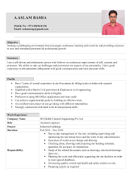aslam resume civil engg