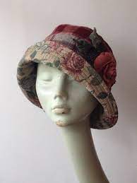 Cloche Hat Upcycled From Upholstery Fabrics And Old Cushions Alison Tutcher Milliner A W 2015 Hats Milliner Cloche Hat