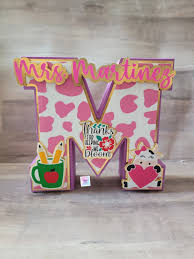 Teacher 3d Letters, Teacher Appreciation Week, End of Year Teacher Gifts,  Personalized 3d Letters, Beautiful Desk Dekor, Back to School