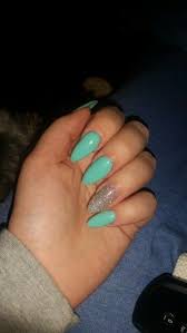 Hey guysssss welcome back to my channel!! Acrylic Nails With Mint Green And Silver Glitter Shellac Mint Acrylic Nails Quinceanera Nails Mint Green Nails