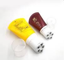 Plastic Squeeze Tube with Roller Ball Vibration Massage Cosmetic