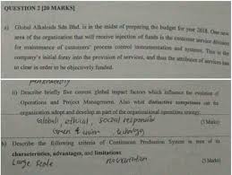 Transcribed image text from this question. Solved Question 2 120 Marks Global Alkaloids Sdn Bhd Is Chegg Com