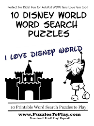 Children can practice spelling by making a word search puzzle to search for words! Free 10 Disney World Word Search Puzzles Puzzles To Play