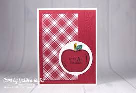 Or you can get a print out by designing a personalized note for your teacher. Handmade Card Ideas For Teachers Ink It Up With Jessica Card Making Ideas Stamping Techniques
