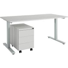 42,8 x 80 x 51,2 cm. Schreibtisch M Rollcontainer T Fuss Stahl Lichtgrau Holzplatte B 1600 X T 800 X H 735 Mm 3 Schube Gunstig Kaufen Schafer Shop