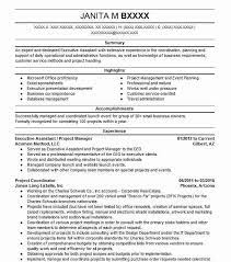 Post on job boards for free. Executive Assistant Project Manager Resume Example Company Name Nutley New Jersey