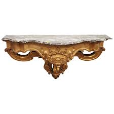 Beautiful Gilded Wall Mount 19th Century French Console 1stdibs Com Wall Mounted Table Entry Table Wall Mounted Tv