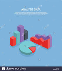 Isometric 3d Analysis Data Isometric Pie Chart Flat Design