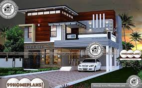 Double story house designs indian style & indian house structure design with 3d elevation home floor plans | low cost contemporary house plans simple modern house design in kerala with double storey homes prices having 2 floor, 3 total bedroom, 3 total bathroom, and ground floor. 2 Storey House Design With Terrace With Contemporary Modern Homes