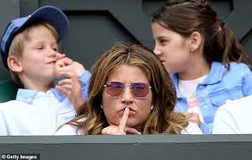 The duo had met at the 2000 olympics in sydney when they were playing tennis together for switzerland. Roger Federer Is Cheered On By His Wife And Their Adorable Children At Wimbledon Today Daily Mail Online