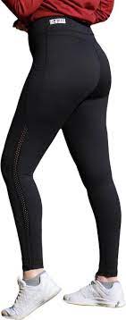 Bol Com Zwarte Dames Sportlegging Met Mesh High Waist Met Zakje Squatproof Maat S