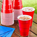 Great Value Everyday Disposable Plastic Party Cups, Red, 18 oz ...