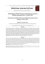 Undang undang republik indonesia no 5 tahun 2017 tentang pemajuan kebudayaan. Pdf Perlindungan Objek Pemajuan Kebudayaan Menurut Undang Undang Nomor 5 Tahun 2017