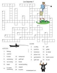 With these 10 sites, you can find free easy crosswords to print, puzzles, and other resources to keep you bus. Printable Spanish Freebie Of The Day Los Deportes Crossword Puzzle 1 From Printablespanish Com Spanish Worksheets Spanish Learning Spanish