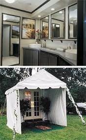 A Portable Toilet With A Flat Panel Tv Porta Potty Wedding Outdoor Bathrooms Outside Toilet