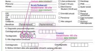 „un exemplar rămâne la medicul care a făcut trimiterea și un exemplar este înmânat asiguratului, care îl depune la furnizorul de servicii medicale clinice. Arhive National News Vaslui