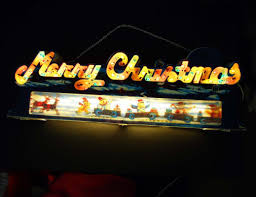 These merry christmas lighted signs stand out and attract attention. Antiques Art Vintage