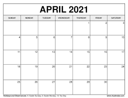 Voyagers • triumph • together together • french exit • mortal kombat • vanquish • shadow and bone, movies released in april 2021. Printable April 2021 Calendar Templates With Holidays