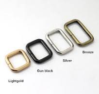 Strap Square Ring Belt 2pcs Metal Square Ring Buckle For Webbing Backpack  Bag Parts
