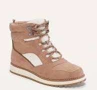 Water-Repellent Faux-Suede Hiking Boots
