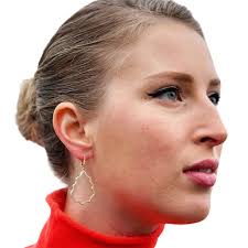 Pine Hanging Earrings, Cz Stones, Gold or Rose Gold Vermeil