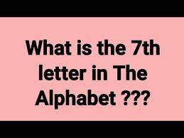 Your young learner will be an alphabet master in no time. What Is The 7th Letter In The Alphabet Riddle Youtube
