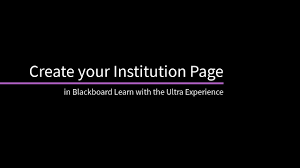 Google sends a google id, basic profile information, and your google email address to blackboard so that you can sign in to your school's website. Create Your Institution Page In Blackboard Learn With The Ultra Experience Youtube