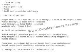Pembahasan isi bagian pembahasan ditulis ringkas , dikaitkan dengan teori yang digunakan i. Contoh Cara Membuat Review Jurnal Cara Membuat Jurnal Ilmiah Teori Pengetahuan