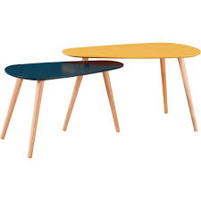 tables basses scandinaves moutarde bleu fonce amanda matelpro table gigogne scandinave tables gigognes table basse gigogne