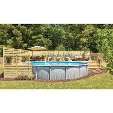 Blue Wave Martinique 24 Ft Round X 52 In Deep Metal Wall Above Ground Pool In 2020 Above Ground Pool Landscaping Backyard Pool Landscaping Swimming Pool Landscaping
