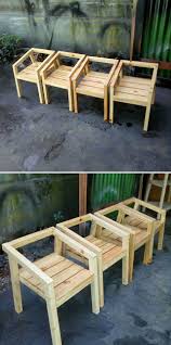 Classic Wooden Pallet Small Chairs Projects Ideas Chairs Pallets Diy Wooden Projects Diy Pallet Furniture Wooden Diy