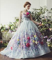 カラー ドレス 花