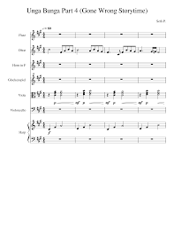 Flavor flav — unga bunga bunga. Unga Bunga Part 4 Gone Wrong Storytime Sheet Music For Flute French Horn Cello Oboe More Instruments Mixed Ensemble Musescore Com