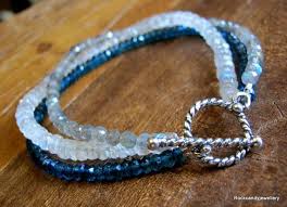 Handmade Artisan Multi Strand Sterling Silver London Blue Topaz And Larbradorite Rainbow Moon Leather Gemstone Bracelets Blue Topaz Bracelet Gemstone Bracelets