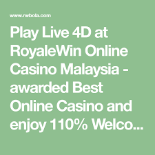Play Live 4d At Royalewin Online Casino Malaysia Awarded Best Online Casino And Enjoy 110 Welcome Deposit Bonus Best Online Casino Online Casino Play Slots