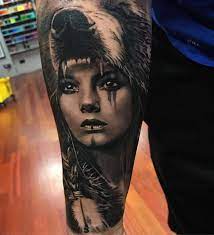 This is a truly unique tribal design with feathers. Bear Headdress Tattoo Novocom Top