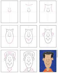 Do the same thing for the top section of the face. How To Draw A Cartoon Face Art Projects For Kids